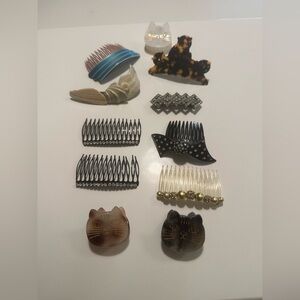 Vintage mix / Hair barrettes, combs, clips